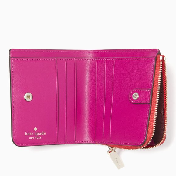 Kate Spade Lucky Draw Small no Window l-zip Bifold - Picture 6 of 6